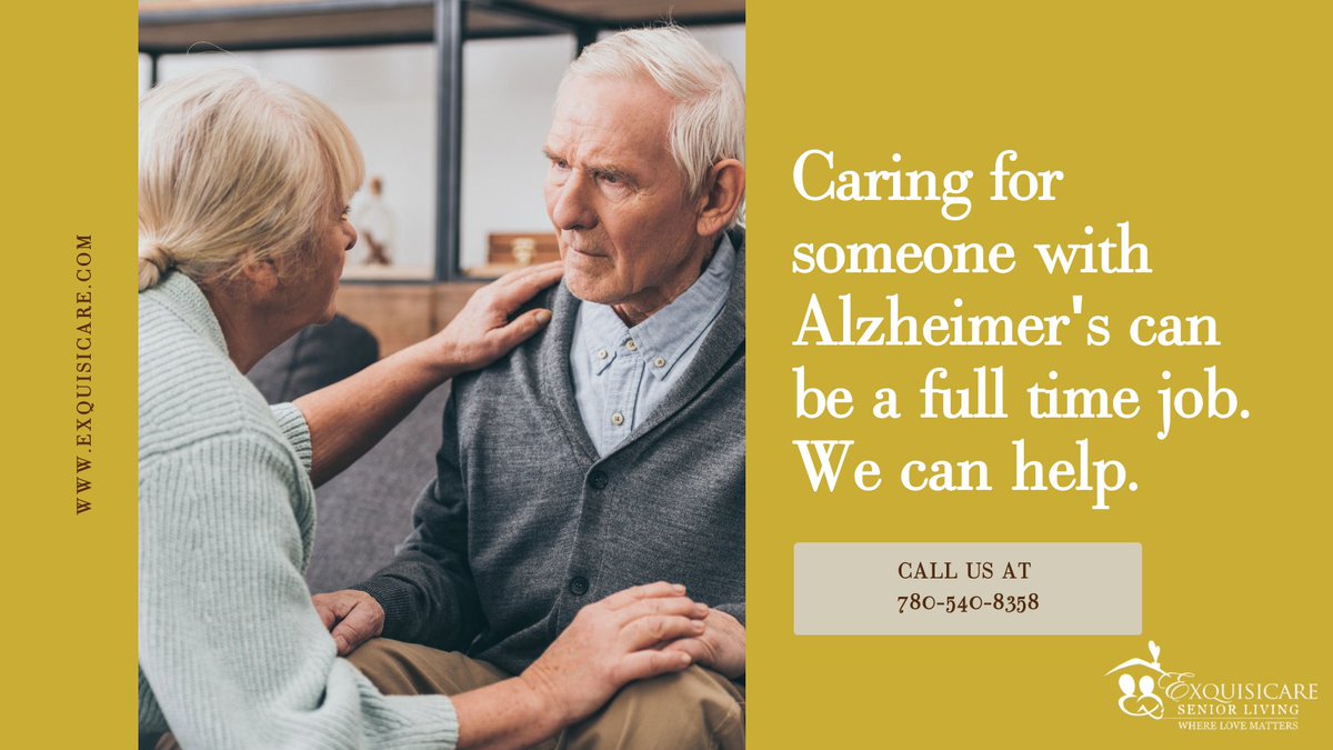 Whether you're a primary caregiver, part of a caregiving team, or a decision maker for someone with #dementia, we can help. Visit exquisicare.com to learn how we can support you and your loved one. #yegseniors #ExquisiCare #alzheimers