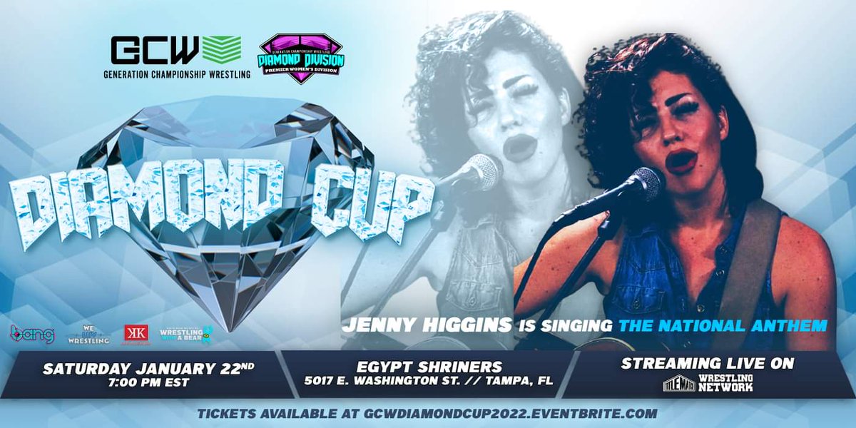 The National Anthem starts off EVERY @GCWWrestlingPro Show. 
Since its our biggest of the year,we gotta do it in style.

Local Legend , Jenny Higgins ,of Josh & Jenny Higgins, will be performing it live.

Tickets:
https://t.co/ZsWdtD1mJ2 
This Saturday. 
#womenswrestlingmatters https://t.co/ZqfeeeAeLD