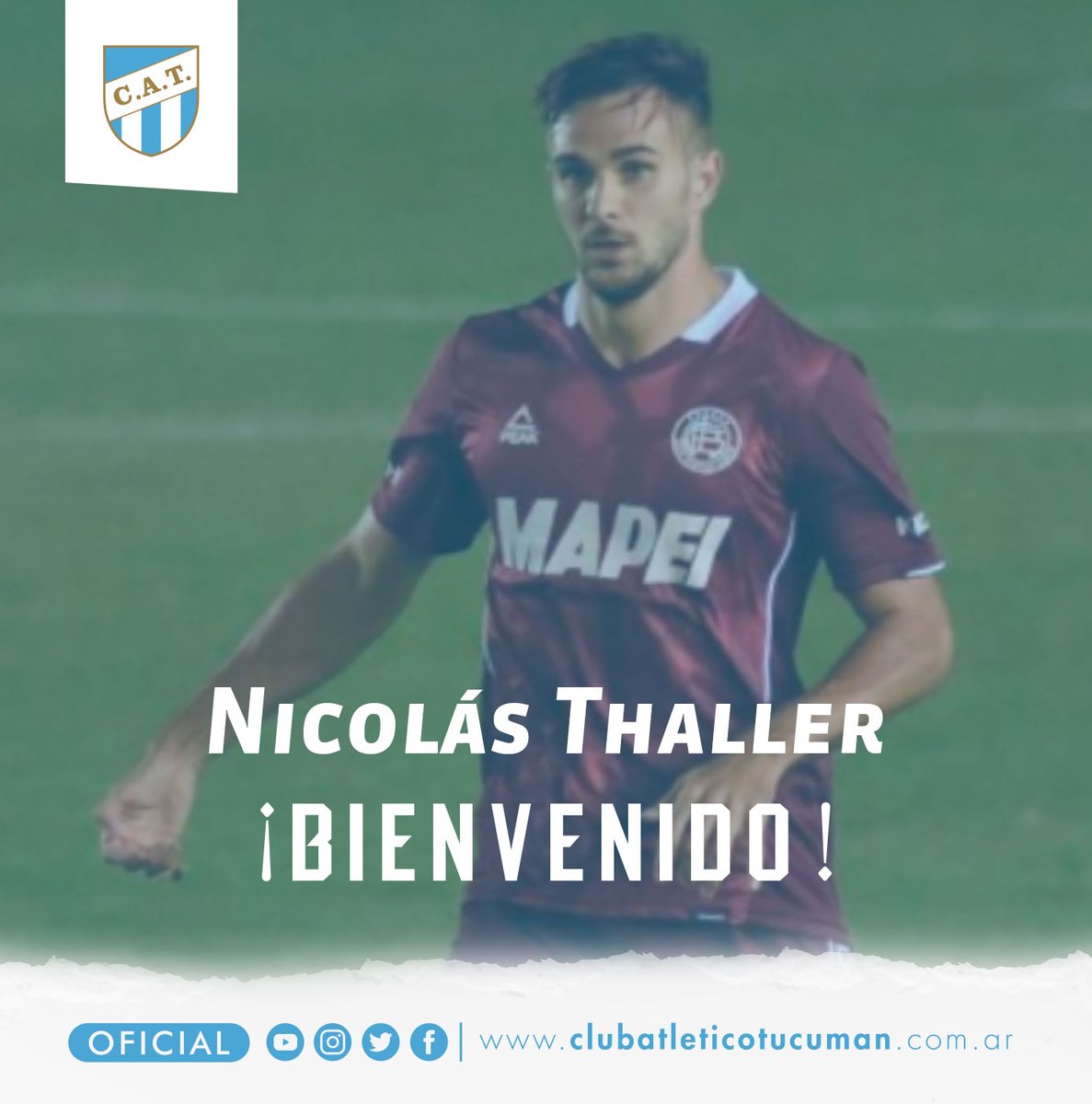 Tresddescuento's tweet photo. #MercadoDePases / El defensor, ex #Lanus, Nicolás #Thaller jugará en #AtleticoTucuman. https://t.co/Ha0IJEMI3t