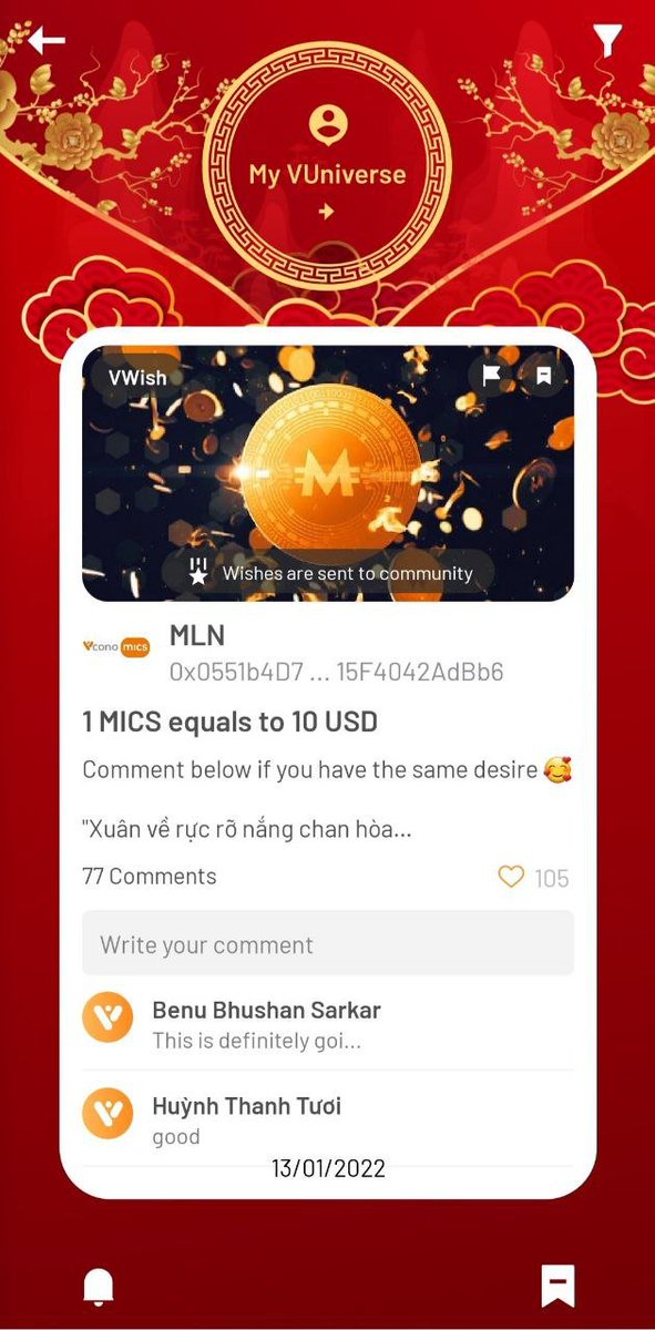 Vconomicsio's tweet photo. 🔮🔮VWISH - SEND BEST WISHES TO YOUR BELOVED

Within a few simple steps, you can send #Vwish to Spiritual #Metaverse
🌕 In form of #NFT
🌕 Unique &amp; Irreplaceable
🌕 Eternal on #Blockchain

👉 How to create Vwish? https://t.co/rlrngxWW5K
#DeFi #Vconomics #MICS https://t.co/lxPlk644zW
