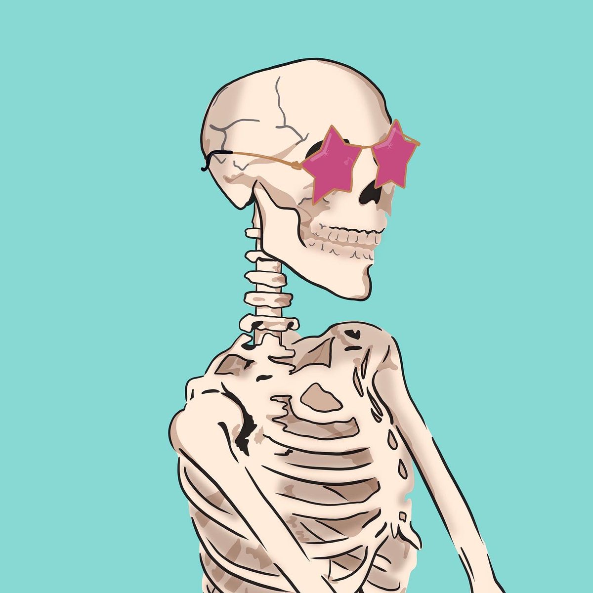 BoredSkeletonYC's tweet photo. #nft #NFTartist #opensea #cryptoart #OpenSeaNFT #nonfungible #polygonNFT #NFTCollection #boredskeletonYC https://t.co/byTCnatv3z