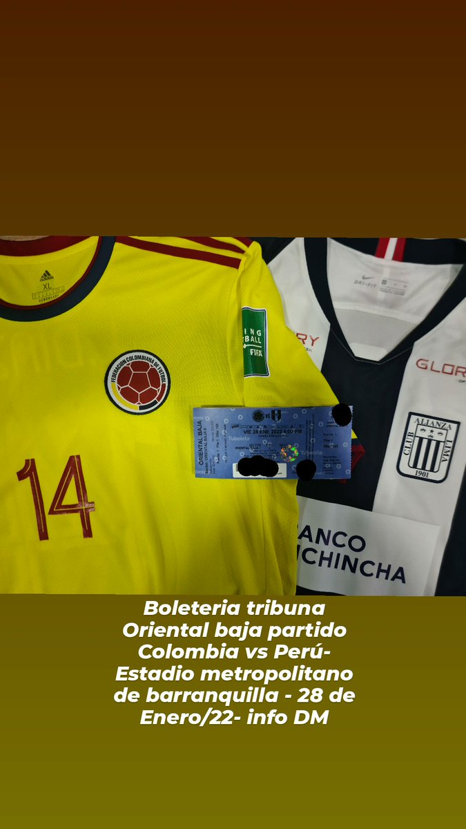cfgalvis's tweet photo. Boletas disponibles para el partido @FCFSeleccionCol vs @TuFPF en barranquilla el 28 de enero/22 -Estadio Metropolitano https://t.co/SghmAQKvo6
