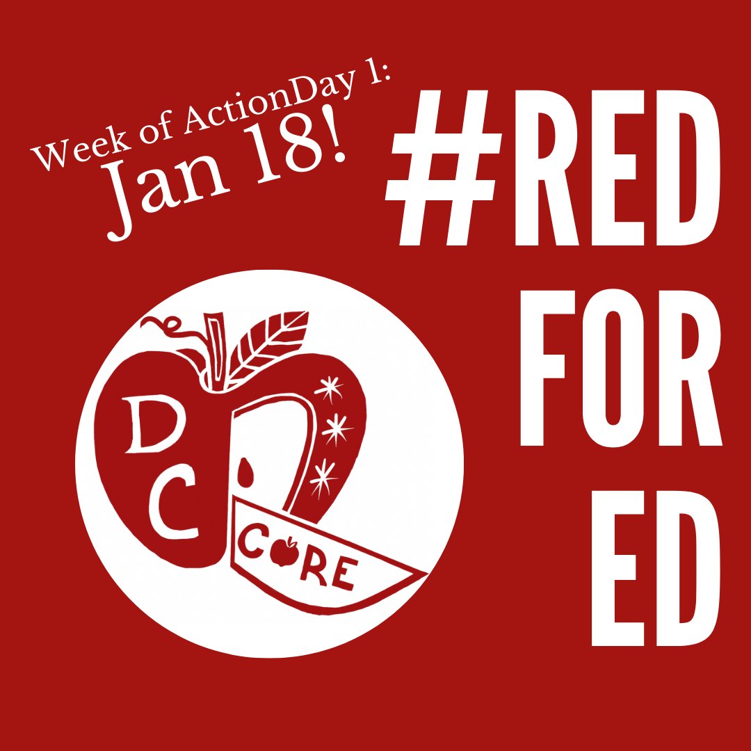 DC_CORE's tweet image. Don't forget tomorrow! Use the #ItsNotSafe and #RedForEd to demand greater health and safety measures including paid COVID leave, KN-95 for staff and students, contact tracers, more COVID tests and clear and public metrics for virtual instruction.