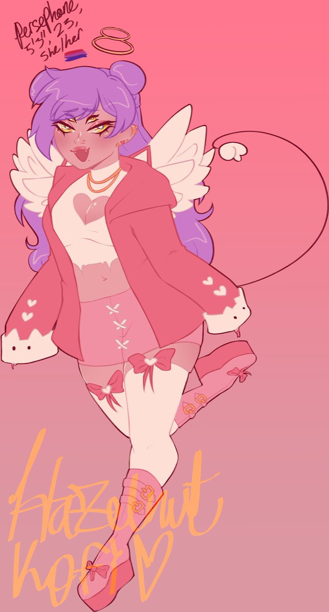 Dasom camellia and persephone! I need to draw them all more 😭 (also included the first image bc i thnk i did a better job depicting dasom and cam’s body types there aaa)