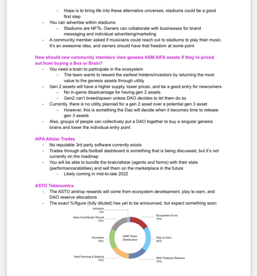 zapdart's tweet image. For anyone who missed the @altstatemachine AMA 10 on Saturday, here’s a comprehensive summary. Some interesting alpha 💣s inside. 

1/2

#bombasquad
#plungergang 
@dmcd_nz
@FLUF_World 
@aaronmcdnz