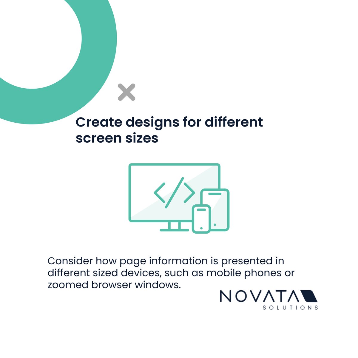 NovataSolutions's tweet photo. Have you ever thought about making your online presence more accessible? See our tips and tricks on how you can make your website more accessible to people with disabilities or impairments. 

Pt 2. https://t.co/ARjEMEPtxM
