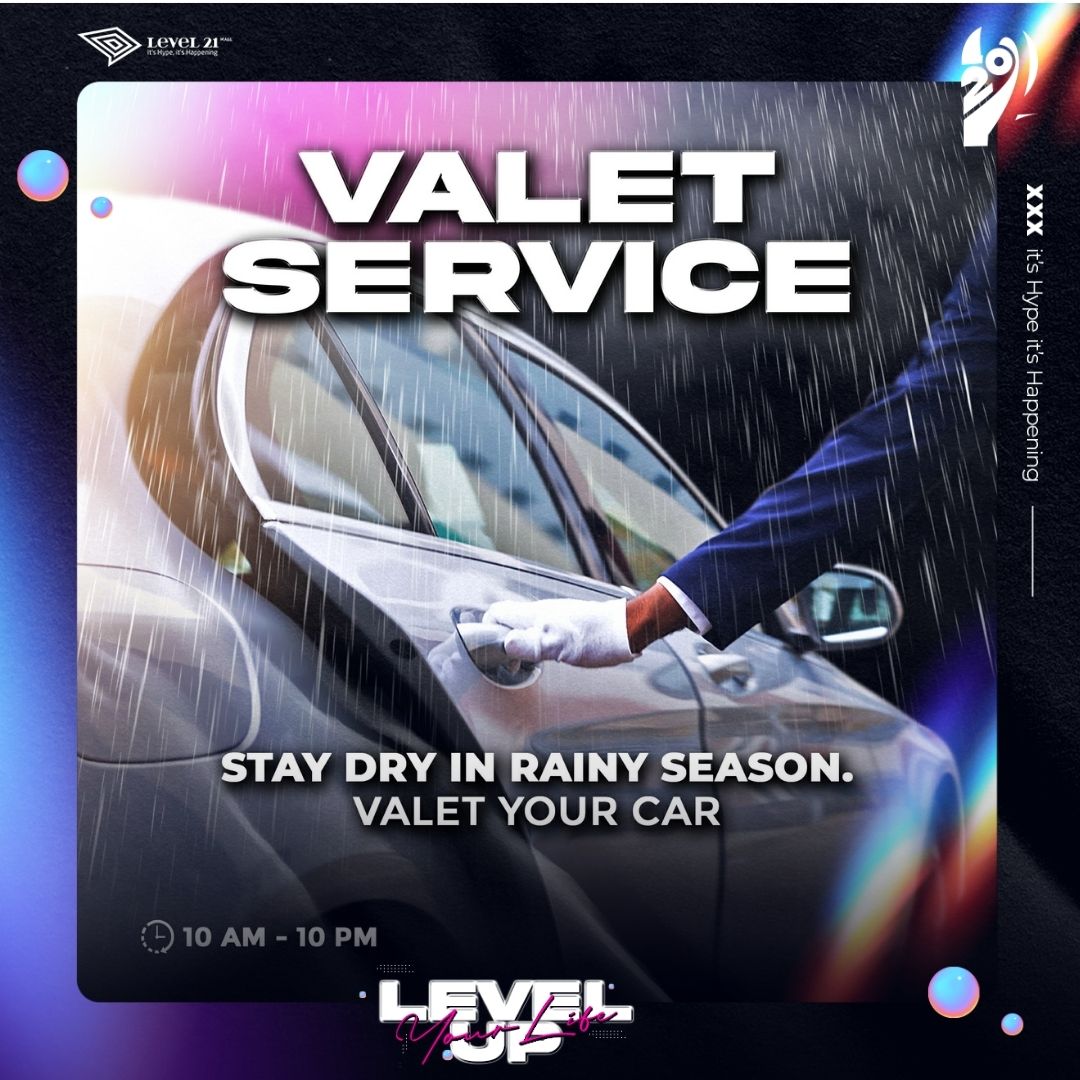 level21_mall's tweet photo. Hi Levellers!
Hujan-hujan gini pengen belanja ke Level 21 Mall tapi gak pengen kehujanan? Valet Service pilihannya! Driver professional akan melayani Levellers dengan aman dan nyaman dengan menggunakan masker, sarung tangan, sanitizer, dan pastinya sudah divaksinasi! https://t.co/cqViIXljQF