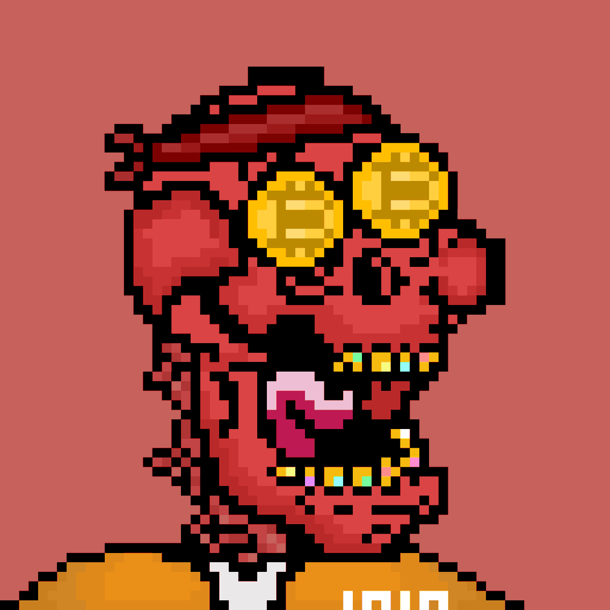 sskullzNFT's tweet photo. Today we dropped yet another sneak peek! 🔥

#3913 that features our super rare bitcoin eyes and our red skull variations! ☠️🔴

#NFT #NFTartist #nftart #nftcryptoart #nftcrypto #EthereumNFTs #NFTCommunity #NFTCollection #nftpixelart #digitalart https://t.co/XETfZVZOxS