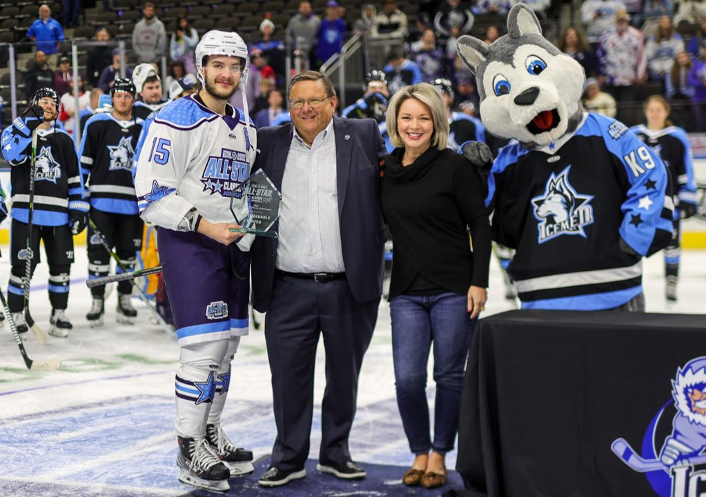 kc_mavericks's tweet photo. Your 2022 @ECHL All-Star Classic MVP, Marcus Crawford!

Way to represent #MavsCountry Marcus! https://t.co/P27A8q8qO7