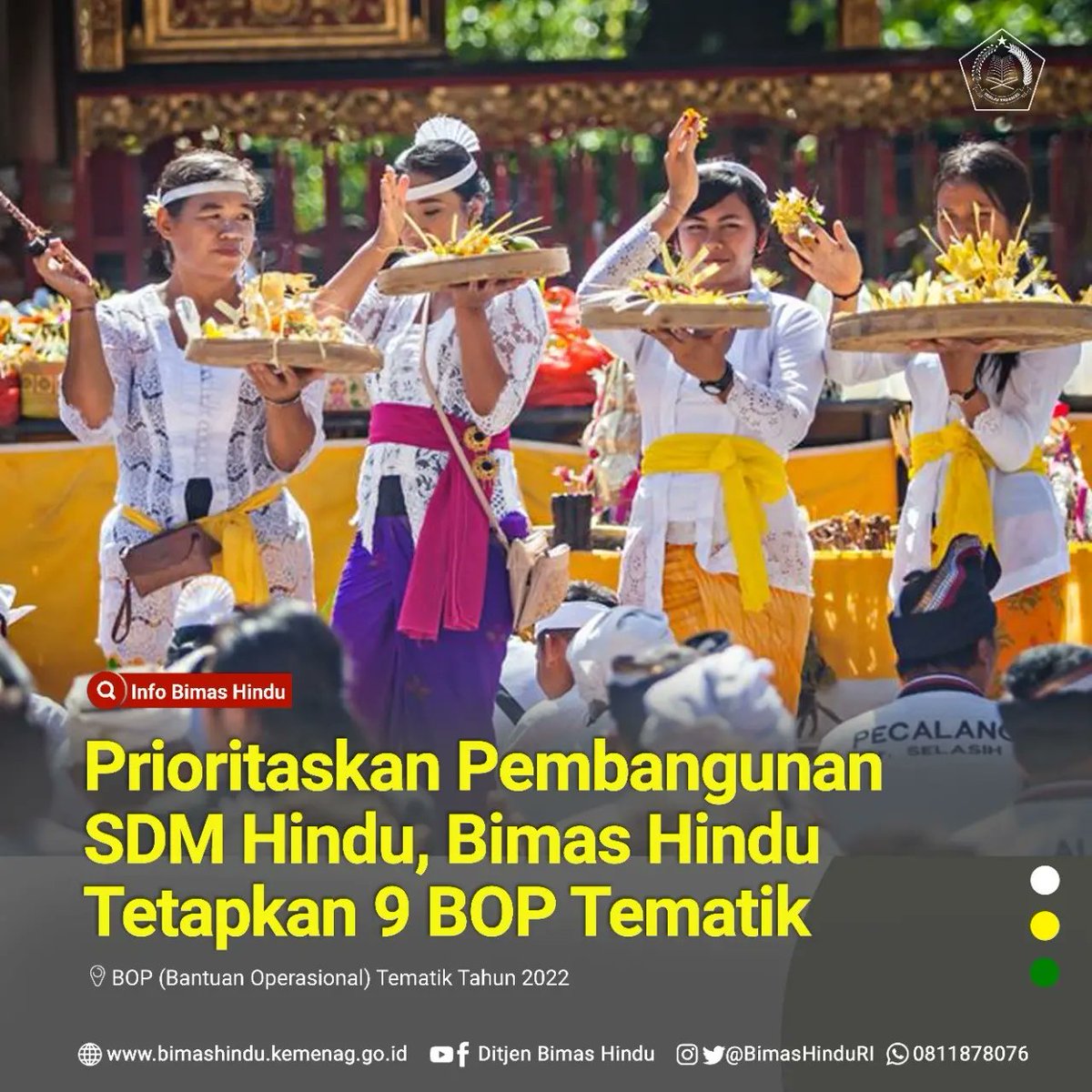 BimasHinduRI's tweet photo. Halo Sobat Hindu!

Pada tahun 2022, Ditjen Bimas Hindu Kementerian Agama RI meluncurkan Program BOP Tematik yang mengangkat 9 permasalahan umat Hindu di Indonesia, diantaranya:

1.Moderasi Beragama
2.Literasi Agama https://t.co/Qq1VIJueLF