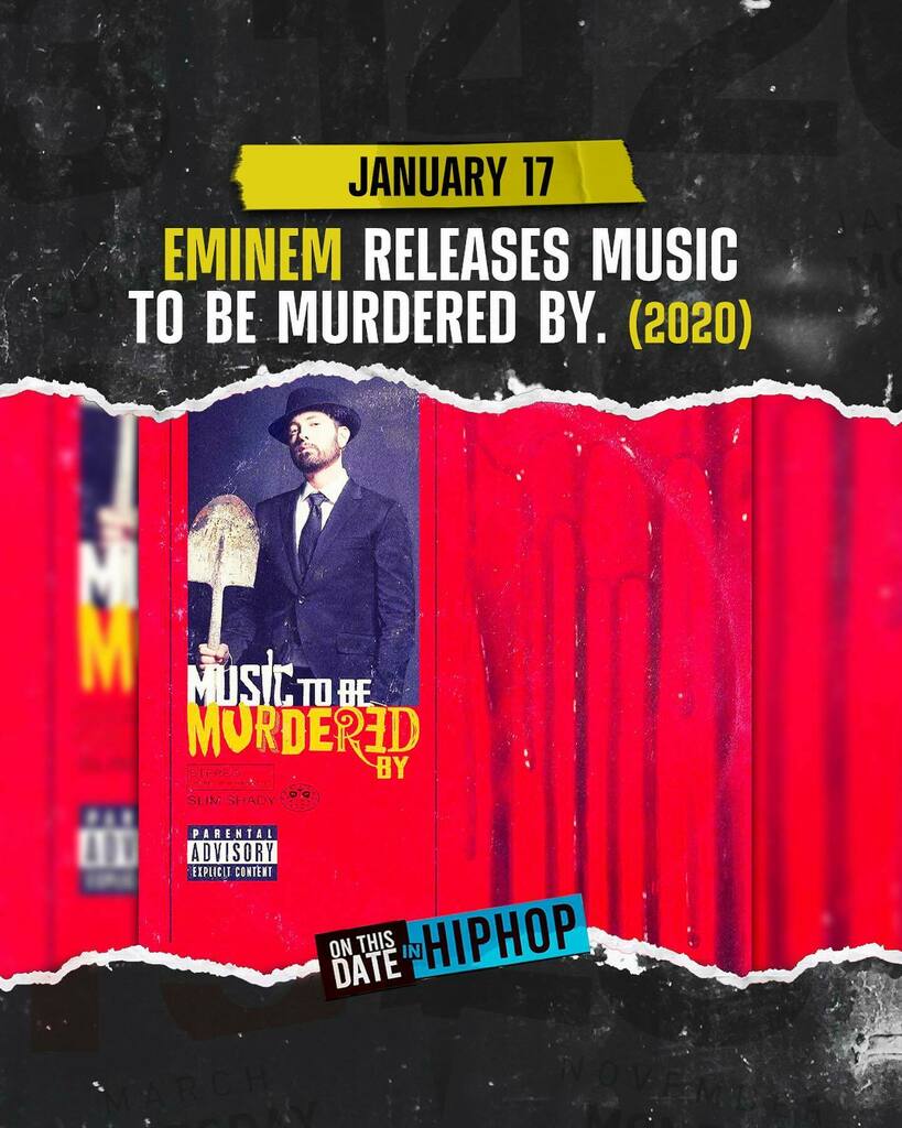 bleepthabastard's tweet photo. #OnThisDateInHipHop, #Eminem dropped a surprise album #MusicToBeMurderedBy. The project featured dimes from #YoungMA, #RoyceDa59, #WhiteGold, #EdSheeran, #JuiceWRLD [RIP], #BlackThought, #QTip, #Denaun, and #AndersonPaak.

The #OTDIHH App is coming. Lock… https://t.co/2r7S2OcNna https://t.co/puiAvLiXOB