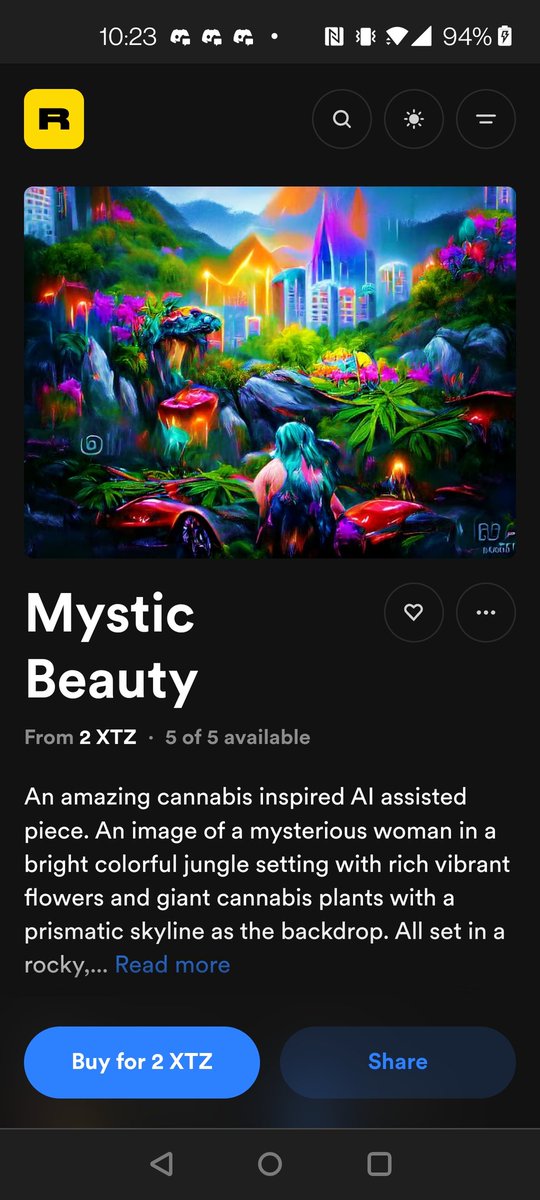 Mystic Beauty 5 available for only 2 Tez. rarible.com/bonezdigitalar… So #NFTCommumity #nftcollectors what do y'all think?