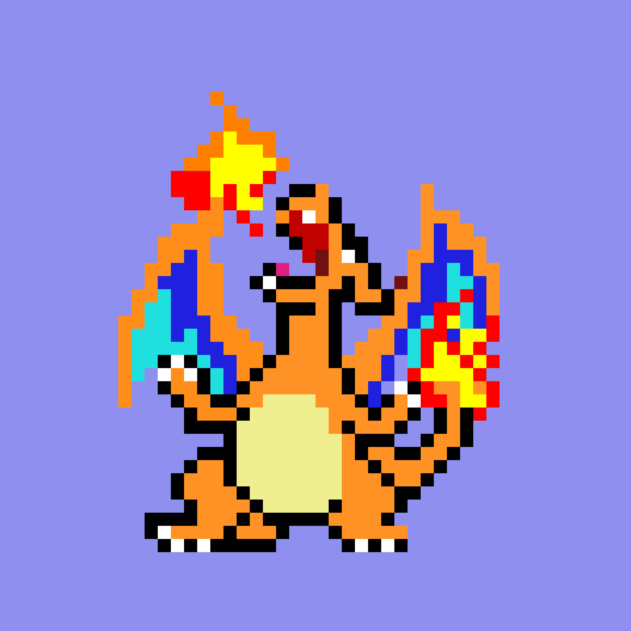 Pokemon Charizard Pixel Art 