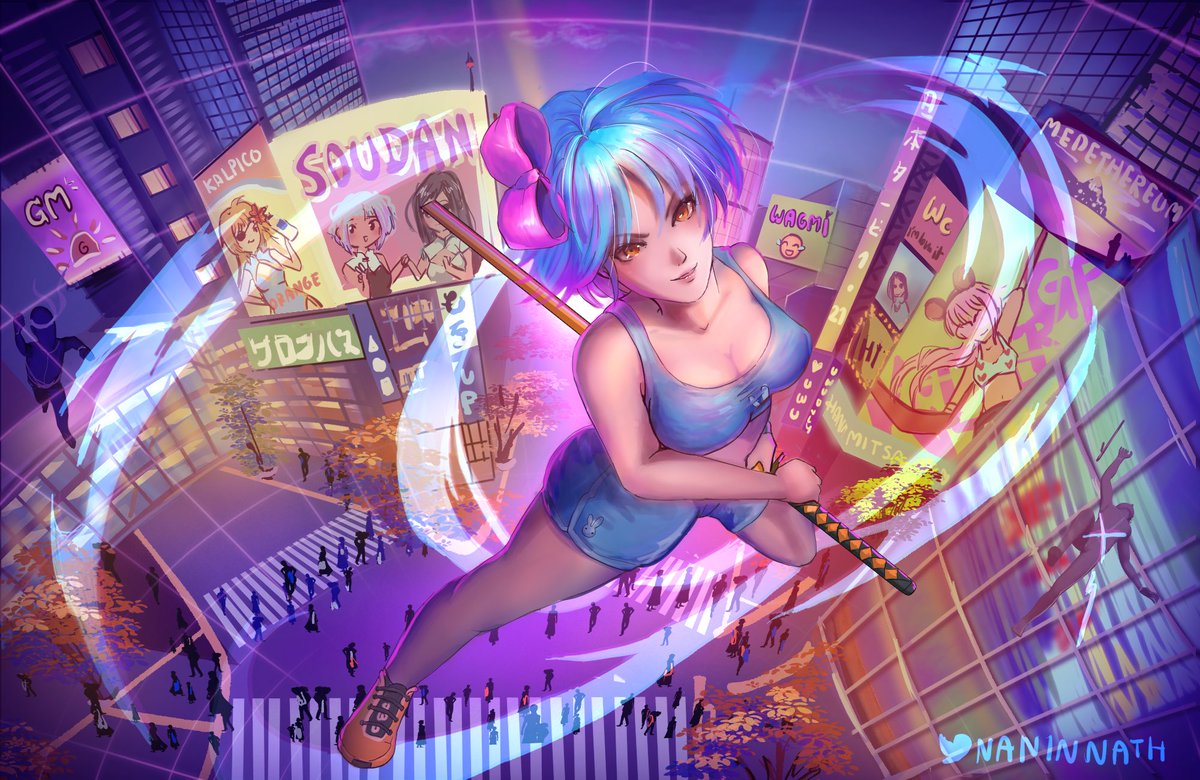 NaninnaTH's tweet photo. Hope you like my #uwusoudanfanart and my hand-drawn Shibuya! 🏙
Character painting is not my territory so I put a bunch of background. 😂
@uwucrewnft  @SoudanNFT  #NFT #NFTTHAILAND https://t.co/sleAptgtRp