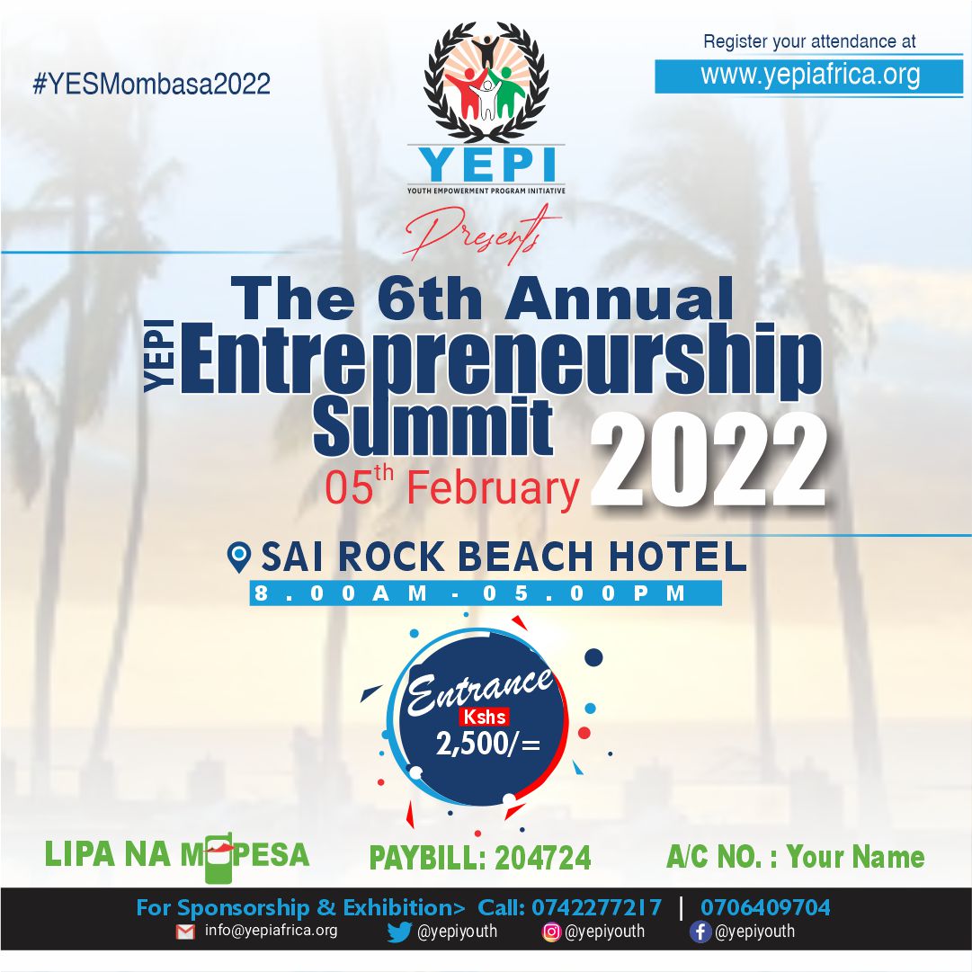 BiabuShaffi's tweet photo. We are proud to host the 6th Annual YEPI Entrepreneurship Summit! The summit will bring together 200 social entrepreneurs, innovators, investors, corporates, government, &amp; change-makers. Theme: Building Resilience &amp; Sustainable Innovations. Register here: https://t.co/5o3wJgxxRm https://t.co/FVuMdciuFW