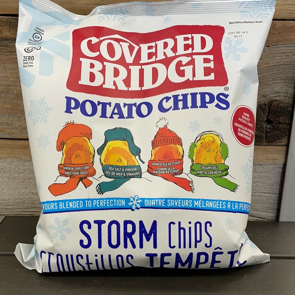 MrCDobson's tweet photo. Confession time… Tonight’s the first time I’ve ever tried Storm Chips… Never had em before tonight. Heard great things. Gotta admit, big fan… #CoveredBridge #Review #BuyEm https://t.co/M8tVA5cZ5L