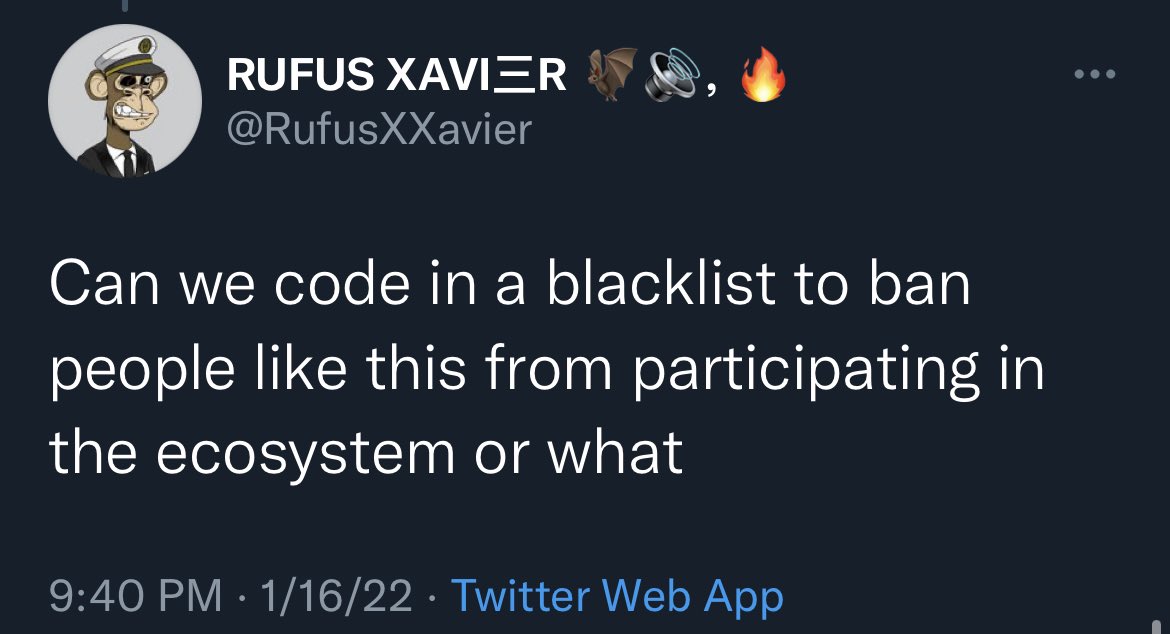 Dogetoshi's tweet photo. The Bored Apes have found DeFi and are asking devs to blacklist and ban the OHM/BTRFLY whale. https://t.co/sVwMf6THOY