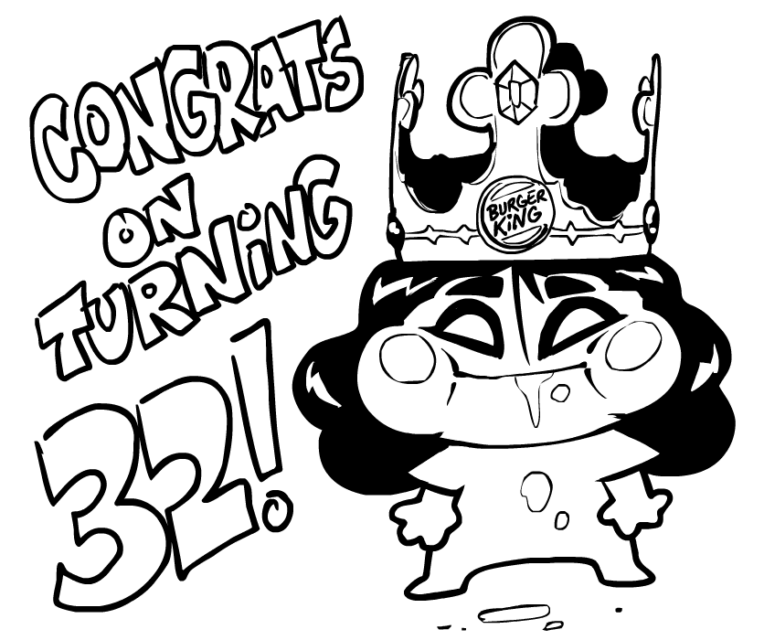 birthday doodle for world's strongest newgrounds user @moawko 