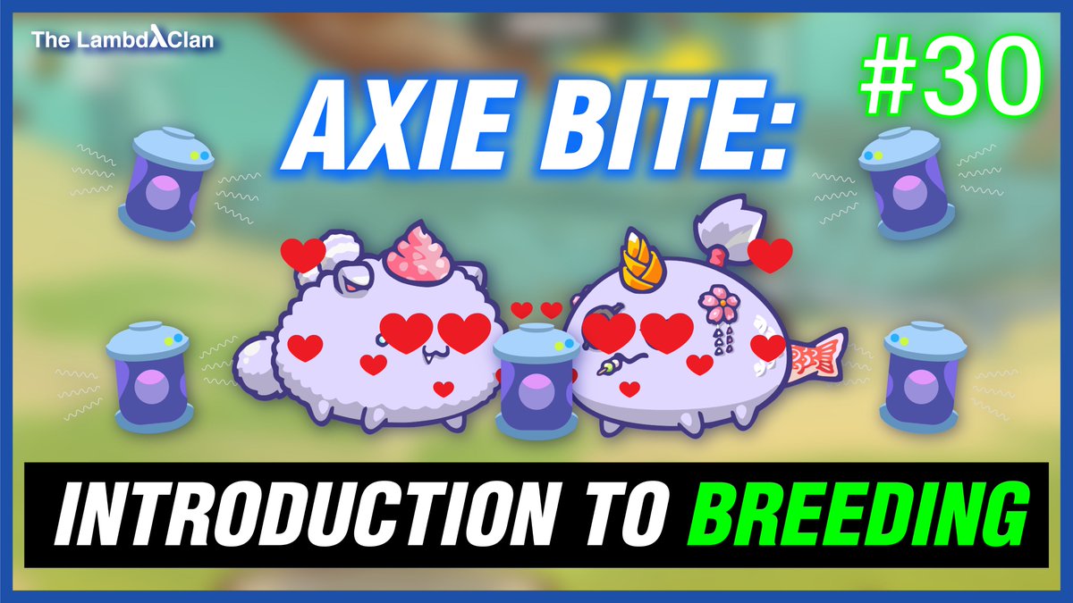 lambdaclan's tweet image. Axie breeding may be a scary thing to think about, but by the end of this, you can start breeding Axies yourself. We also have a surprise announcement in the video!
youtu.be/uk2CbWhI81g

#AxieInfinity #AxieScholarship #AxieInfinityScholarship #LambdaClan #AxieTips #AxieBites