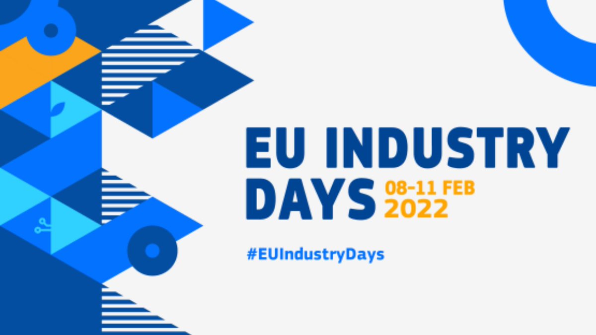 📅 Save the date for the 2022 #EUIndustryDays!

Follow the discussions across industrial ecosystems on their #green and #digital pathways, to strengthen the resilience of #EU companies and #SMEs. 

Find out more 👉 bit.ly/3rsxJoz