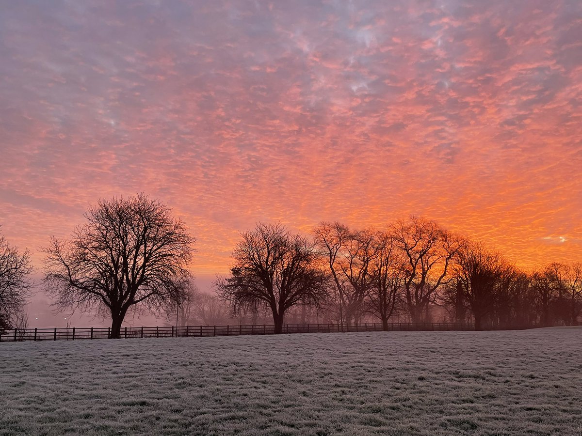ManelRoura's tweet photo. Foggy, frosty and beautiful sunrise today at #Telford. @StormHour #Shropshire https://t.co/FBjbfms6wf