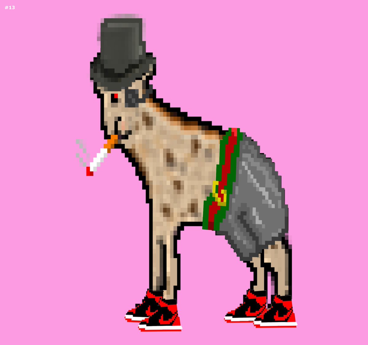 HyenaHey's tweet photo. @ChrismNFT One of One of our Pixel NFT Hyaenidae collection
#NFT #Hyaenidae #HeyHyenaPixle 
ING hey.hyenaa
https://t.co/IFwbKny8jg https://t.co/9jCoQY8XeL