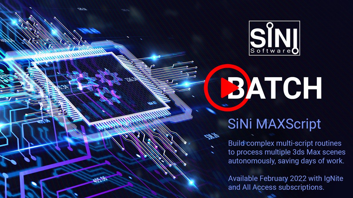 In February we will be dropping our first round of MAXScripts, including BATCH. 

BATCH is designed to process multiple 3ds Max scenes autonomously,  meaning you can set up time consuming tasks and let the software run. 

#sinisoftware #batch #3dsmax #maxscript