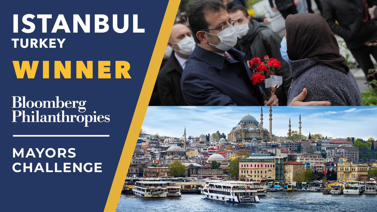municipalityist's tweet photo. Wonderful news! Istanbul has been named a winner of @BloombergDotOrg’s Global #MayorsChallenge with Askıda Fatura (Pay It Forward), a digital urban solidarity platform that anonymously matches kind strangers with those unable to afford utility bills. https://t.co/BrYzyIFiSG