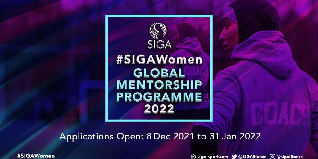 "#SIGAWomen Global Mentorship Programme mentees share more than a dream: they are together to foster female leadership in Sport.
<a href="/TarrynHorner/">Tarryn Horner</a>, from the 2020/2021 programme, advises women aged 24 or over to pair w/ SIGA mentors. 
Check out why &amp; apply:
📌bit.ly/3KnhamI
