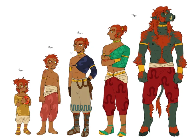 you ever like a character so much you turn them into your oc. aldin is if ganon finally dies and is reincarnated, and adopted by urbosa. i figure theres no way urbosa would have named him ganondorf even if thats who he really is. he's not evil but he is a punk and a brat 