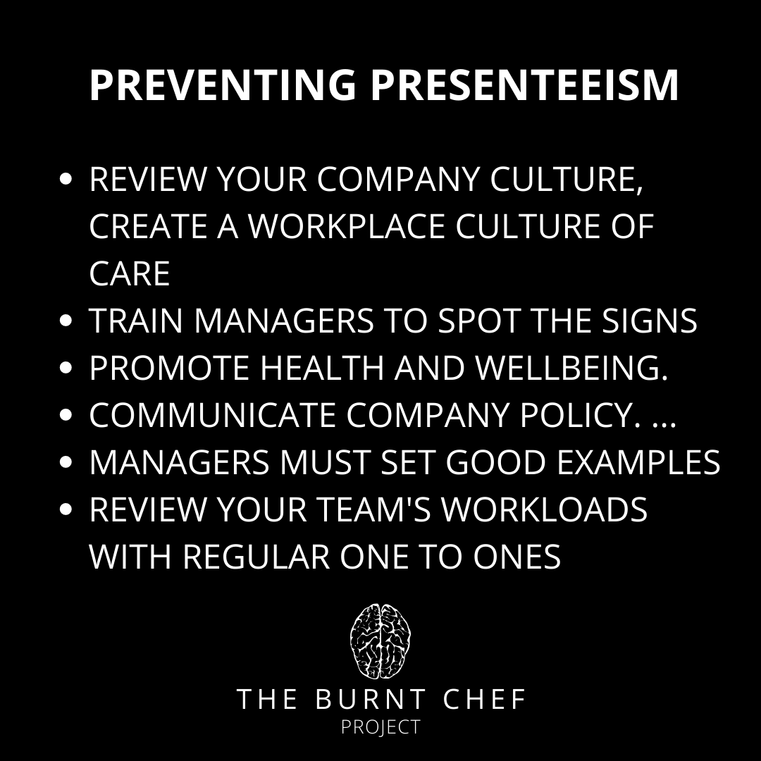burnt_chef's tweet photo. How many times have you gone in to work when you're really not well? A study found that more than 40% of employees work was being affected by health problems as people put aside mental & physical health problems to attend work.
#presenteesim #hospitality #wellbeing #86stigma https://t.co/eBCz4mlDwI