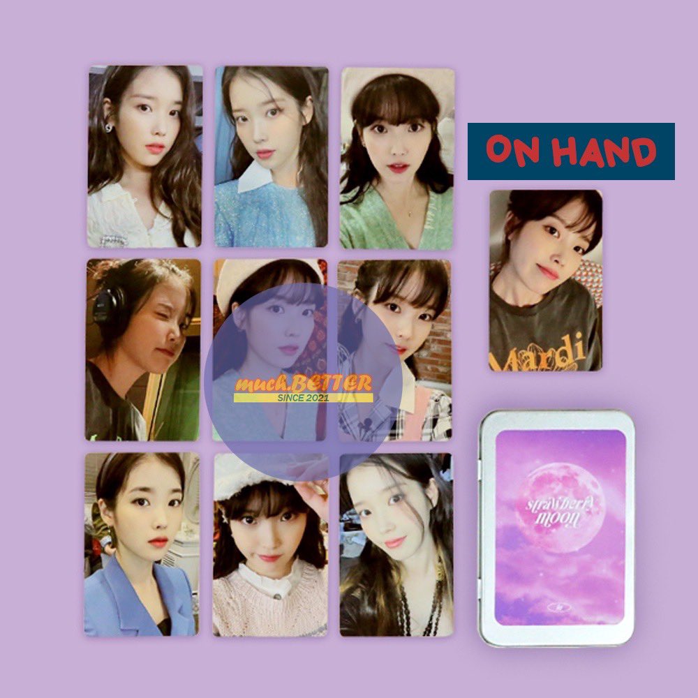 muchbetter212's tweet photo. [พร้อมส่ง] IU Starwberry moon photocard set 

✔️ ทำระบบผ่าน shopee / เก็บเงินปลายทางได้
 https://t.co/dYhzgOJOf9

#ตลาดนัดiu https://t.co/9KNpco2PTg