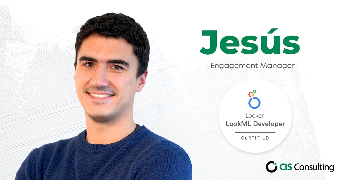 cis_io's tweet photo. Starting off the year with good news – congratulations to our Engagement Manager Jesús on achieving his LookML Developer Certification🙌 Jesús has a Joint Master’s Degree in Big Data Mngmt and Analytics. Outside of work, you'll find him playing ⚽🎮, on the beach🏖️ or in a Spa💆🏻‍♂️ https://t.co/EKajg6NIb3
