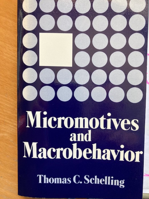 Obviously, I also recommend sections from Schelling own books, such as Micromotives and Macrobehaviour. books.google.co.uk/books/about/Mi…