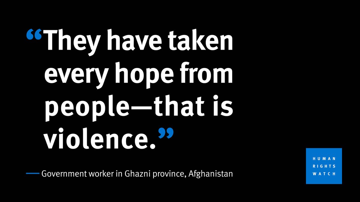 New report by @HalimaKazem & @hrw looks at the situation of women in Ghazni. Women we spoke to had lost their jobs & wages, their ability to feed their families, & their dreams. They are caught between Taliban abuses and the US-driven financial crisis. hrw.org/news/2022/01/1…