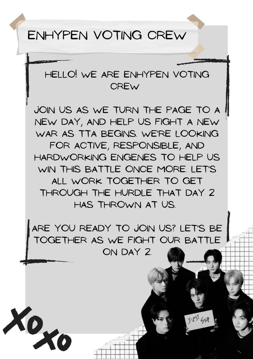 envotingcrew's tweet photo. Hi we are ENHYPEN VOTING CREW! https://t.co/s1C1oiPj6w