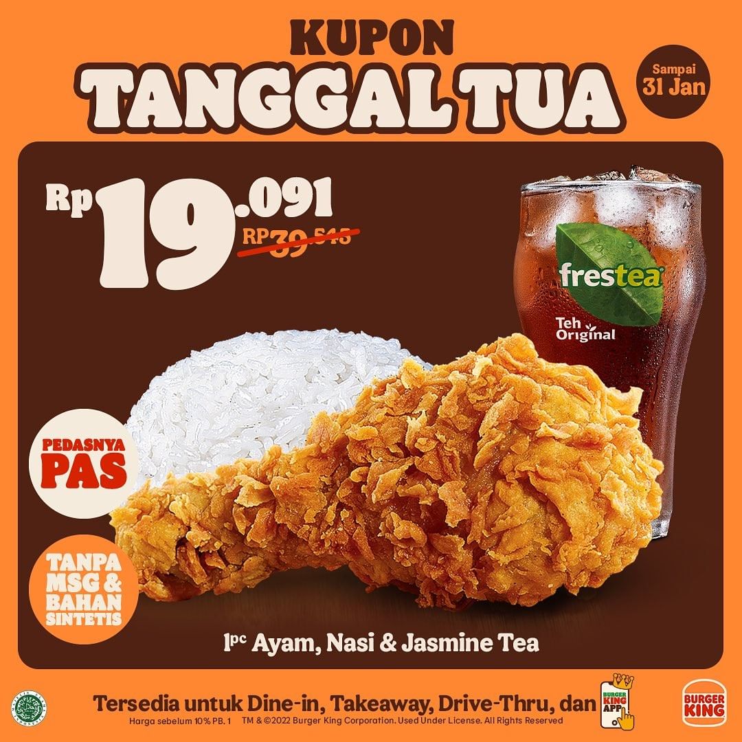 AkuSukaRacun's tweet photo. KUPON BURGER KING KHUSUS JANUARI BERLAKU SAMPAI 31 JANUARI 2022🍔👑 https://t.co/eLDGVrZ3ul