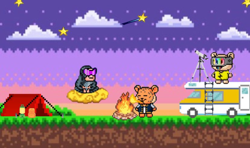 Vibing 🥰🤘🏼 #zenape #wethelittles #letsplay #NFTCommmunity #nft #pixelart