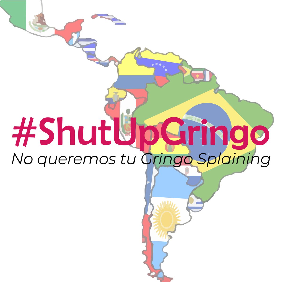 Este organismo cultural se une al Trending #ShutUpGringo2022, la comunidad latina unida contra esos seres indeseables y entrometidos, los superhéroes de lo absurdo y las medallas de oro de lo irrelevante que solo se dedican a gritar y atacar...