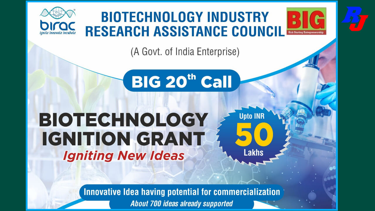 Call For Proposals at DBT-BIRAC Under Biotechnology Ignition Grant