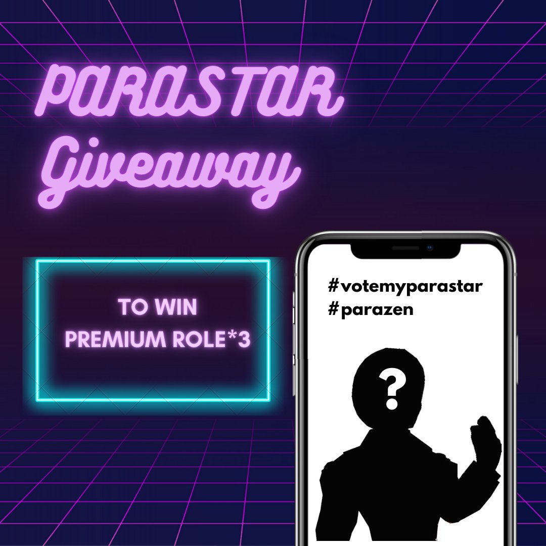 Paraland_world's tweet photo. PARASTAR Giveaway😎

How to enter :
1️⃣ Like, RT, Tag 3 friends this post
2️⃣ Post a tweet and @parazen , tag your nominee and #parazen #votemyparastar
3 Premium role slots are ready for winner 🤑
#NFTGiveaway #cryptogiveaway #NFTCommmunity #NFTGame #nftcollector #Metaverse https://t.co/JLKWPA4R3k