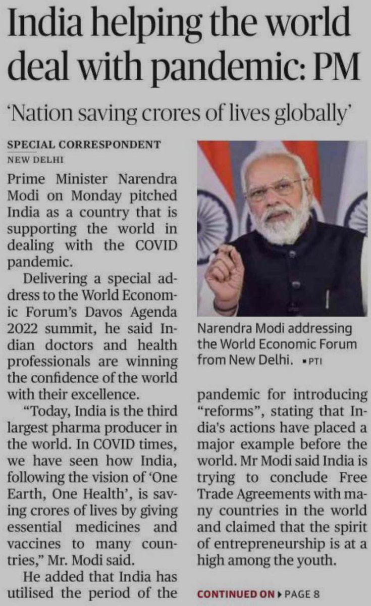 Geethak_MP's tweet photo. Bharat has given the world a bouquet of democracy and multiculturalism: PM @narendramodi Ji

#ModiAtDavos https://t.co/BKxqkzNGtH