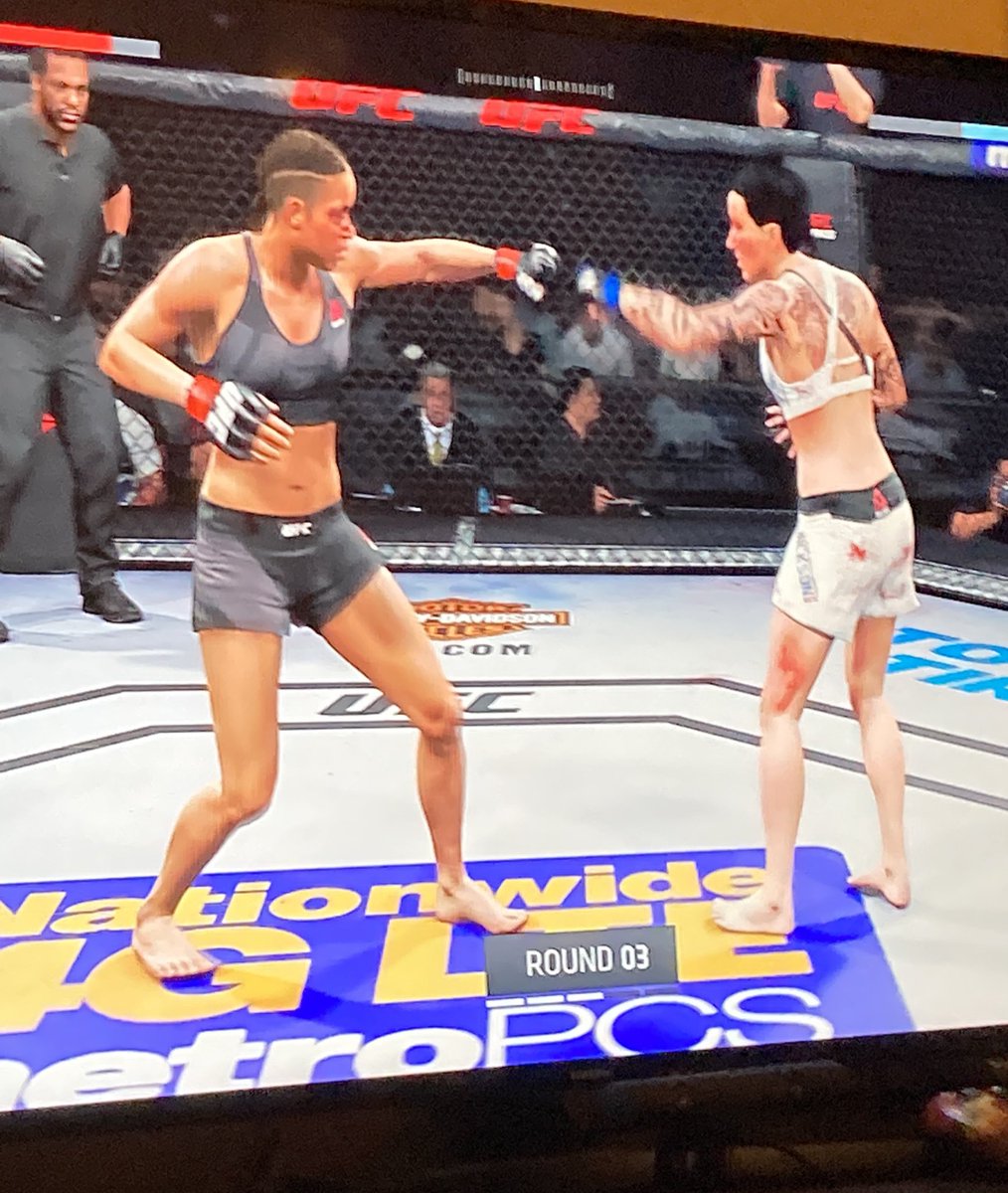 Playing some #UFC 2! Going into the third round against Amanda Nunes for the Women’s Bantamweight title! #PlayStation #Gaming #Fighting https://t.co/CwAIn75g71