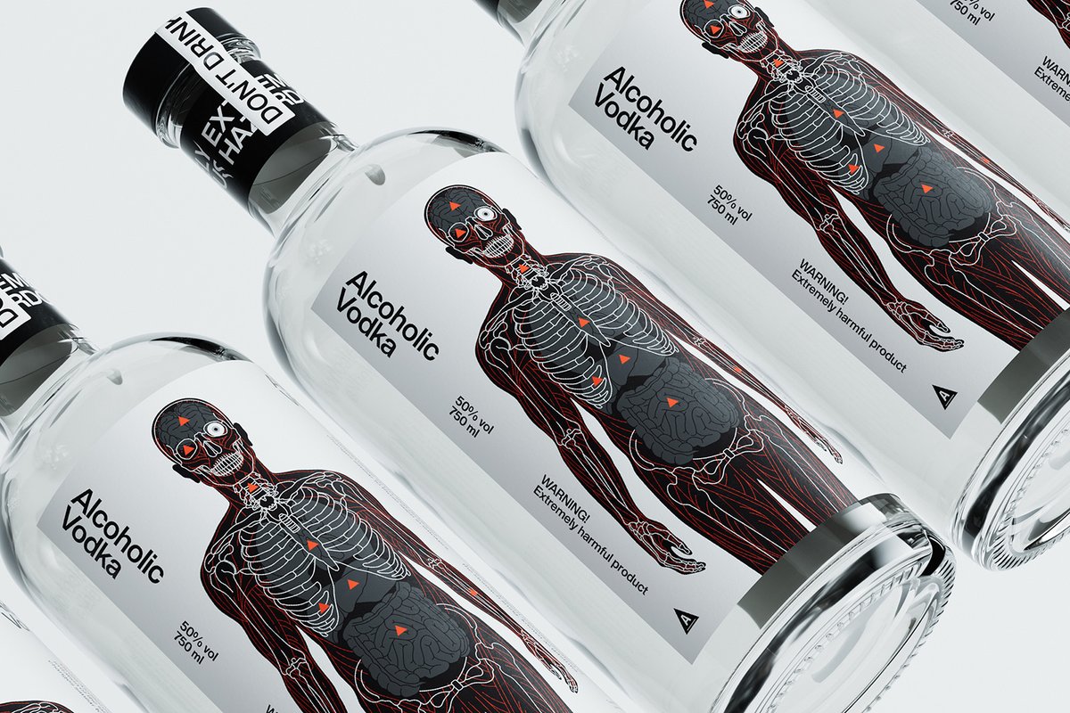 What's up with this vodka brand's brutally honest packaging? musebycl.io/design/whats-v… <a href="/MusebyClio/">Muse by Clios</a> #packaging #design