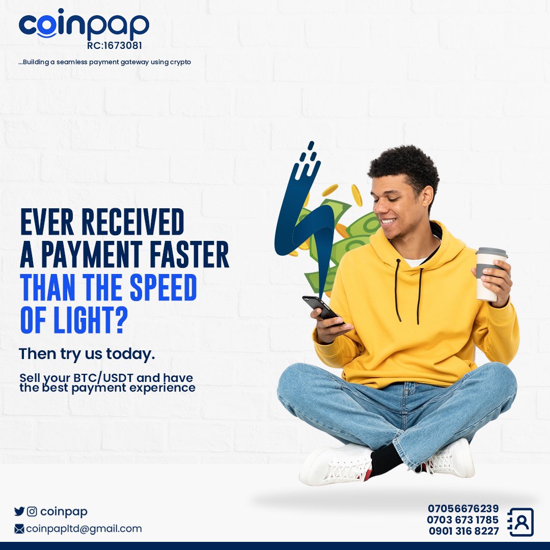 CoinPap's tweet photo. One of our business ethics is to ensure faster payments. We guarantee a quick response to transactions that often leave clients in awe of our high professionalism.
You should make that switch to us today!
.
.
.
.
.
#coinpap #bitcoin #fasterpaymentsystem #crypto #cryptocurrency https://t.co/2Ws3GME3cE