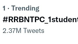 HariomBadal2's tweet image. #RRBNTPC_1student_1result 
1️⃣0️⃣Ⓜ️ Target