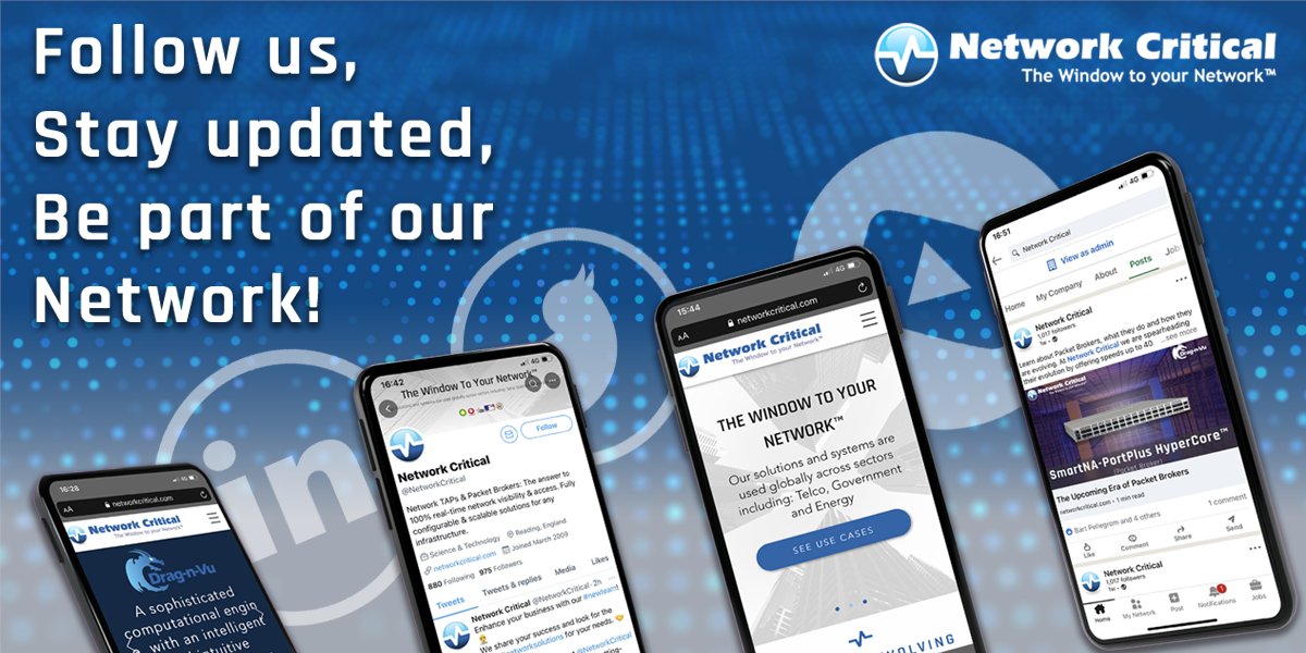 NetworkCritical's tweet photo. Get #completevisibility into the latest #networktrends and how to stay #cybersafe.
Follow us and be part of our #network! ๐
๐https://t.co/5xb0aNGZaI
๐https://t.co/aNfddF3CgT
#networkvisibility #cybersecurity #networkperfomance #networkteam https://t.co/XETBNQ53wN
