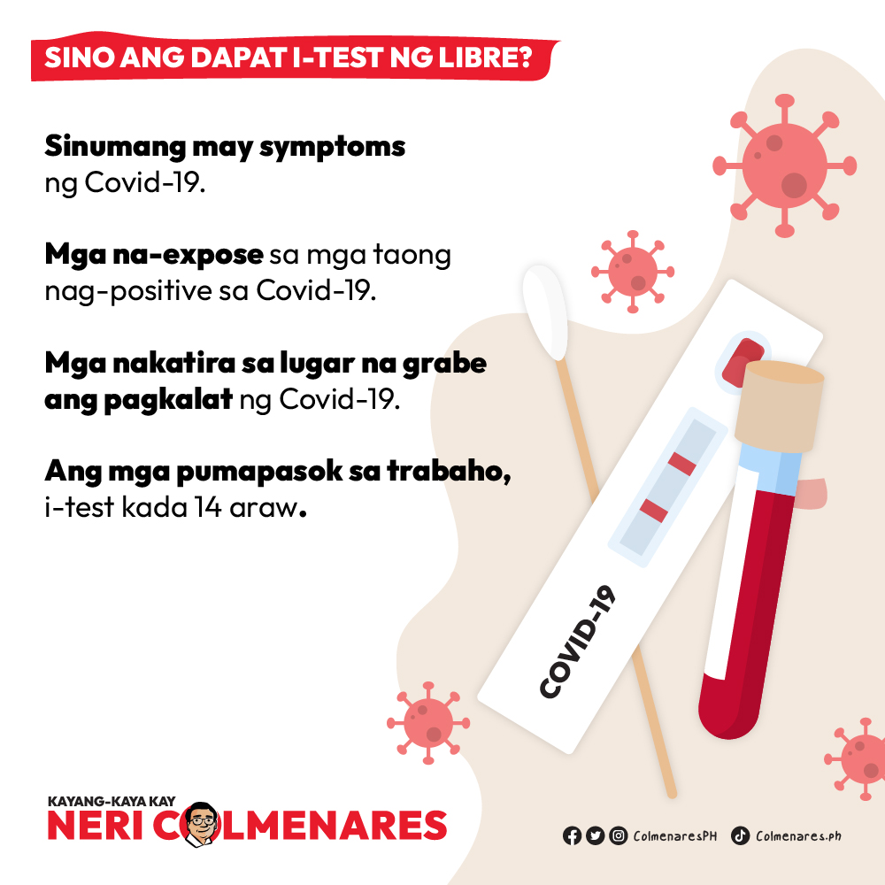 ColmenaresPH's tweet image. We need to make testing available and FREE to those suspected of having Covid-19, those in highly infected communities, and employees regulary reporting for work. #FreeMassTesting