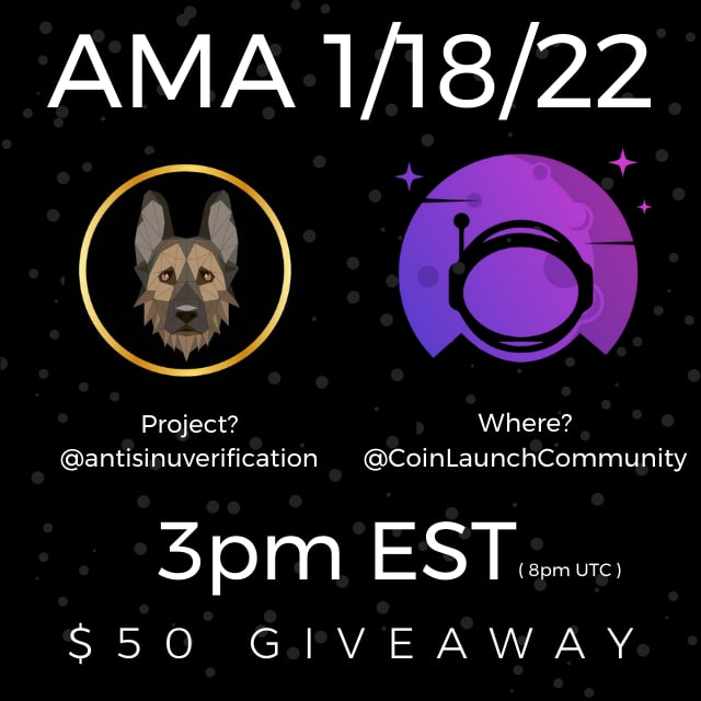 CoinLaunchAMA's tweet photo. Antis Inu strives to set a new standard for development and leadership in the world of meme coins while creating tangible value and longevity in a space that is solely reliant on the network effect.

Proj: @InuAntis

Where? https://t.co/lVFvB3l5hv

👉https://t.co/PMT2HA7TrU👈 https://t.co/3CQTzwAbEd