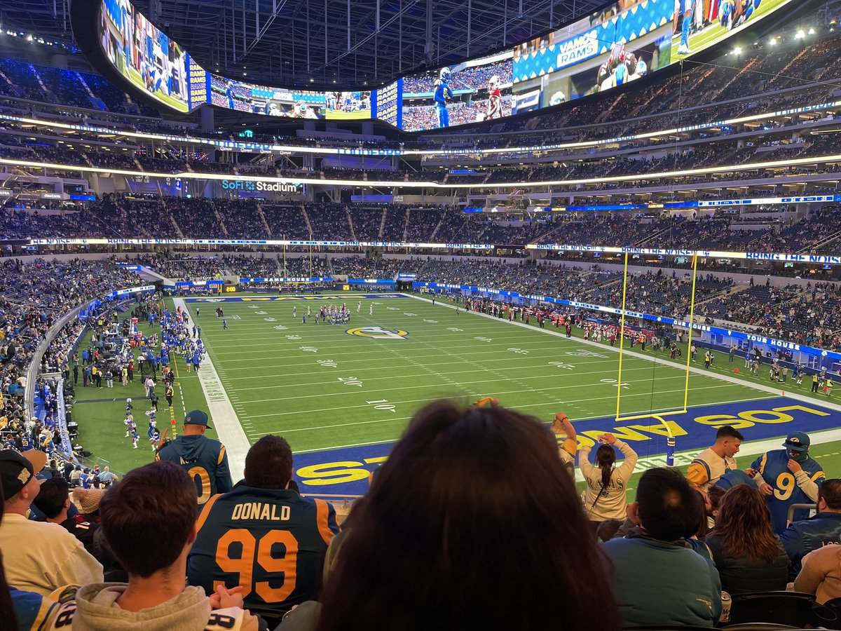 youngboylos1's tweet photo. First game and I can say it was amazing!!  #RamsHouse #GoRams #rams great dominating win https://t.co/1bwyRwD1qY